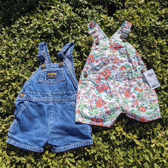 OshKosh B'gosh bibs 12 month shortalls - Picture 3 of 7